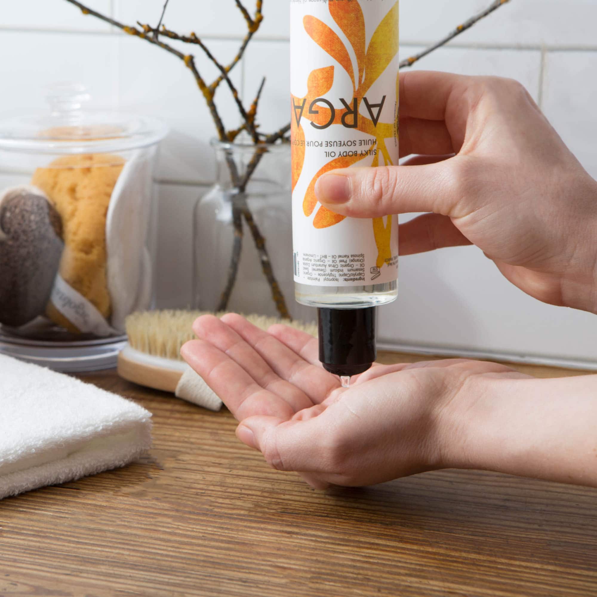 European Soaps Sweet Orange Argan Silky Body Oil, 240mL